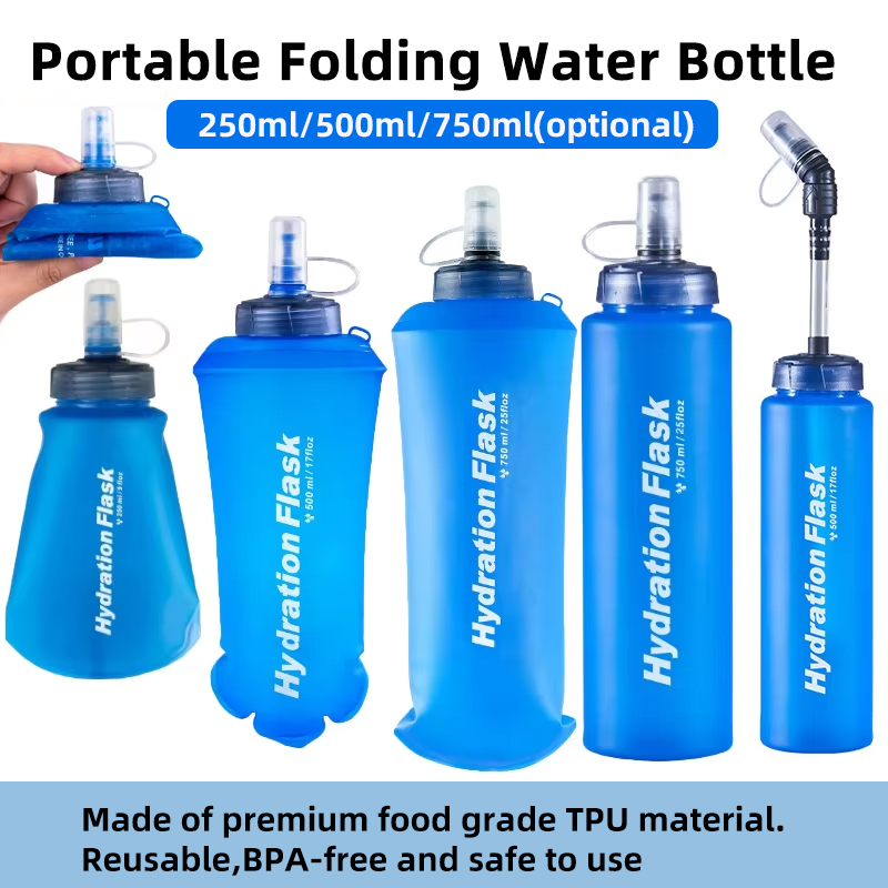 250ml 500ml 750ml 휴대용 접이식 물병 야 - Water Bag Collapsible 리뷰 및 가격